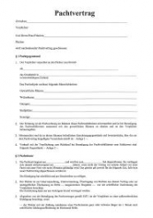 Pachtvertrag Niedersachsen PDF