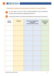 Checkliste Allergene Zutaten PDF