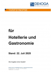 Tarifsynopse 2025 für Hotellerie und Gastronomie PDF