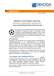 DEHOGA-Merkblatt zur Fußball-WM 2026 (Werbung) PDF
