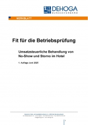 Umsatzsteuerliche Behandlung von No-Show und Storno im Hotel PDF
