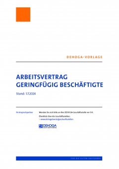 Arbeitsvertrag für geringfügig Beschäftige B-W 