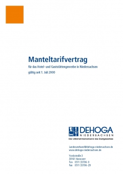 Manteltarifvertrag Hotel-& Gaststättengewerbe Niedersachsen PDF