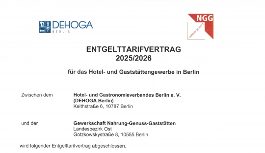 Entgelttarifvertrag Hotel- & Gaststättengewerbe Berlin PDF
