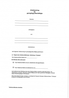 Arbeitsvertrag Berlin, geringfügig Beschäftigte PDF