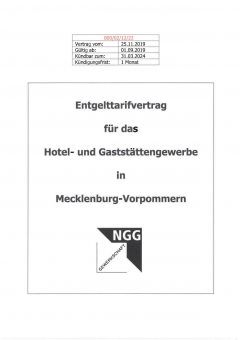Entgelttarifvertrag Mecklenburg-Vorpommern PDF