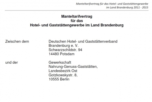 Manteltarifvertrag Brandenburg PDF