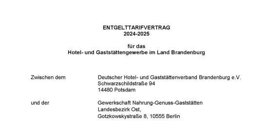 Entgelttarifvertrag Brandenburg PDF