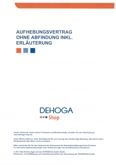 Aufhebungsvertrag ohne Abfindung inkl. Erläuterung 