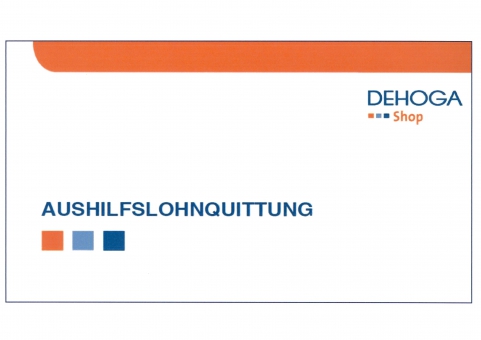 Aushilfslohnquittung (mit Rechenfunktion) / DEHOGA-Muster 