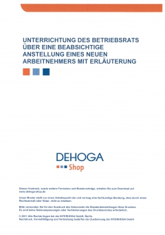 Unterrichtung des Betriebsrats über beabsichtigte Anstellung 