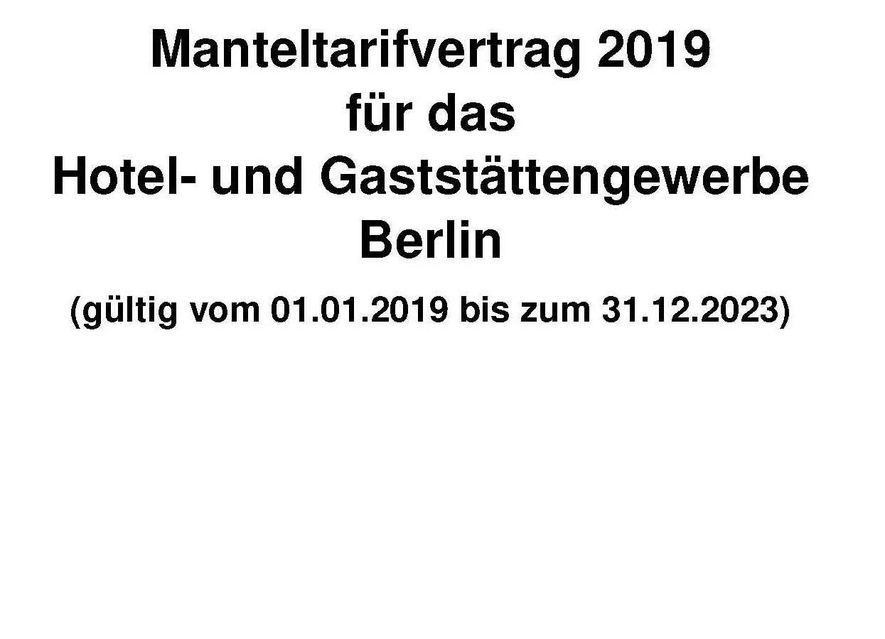 DEHOGA Shop | Manteltarifvertrag Hotel- & Gaststättengewerbe Berlin PDF ...