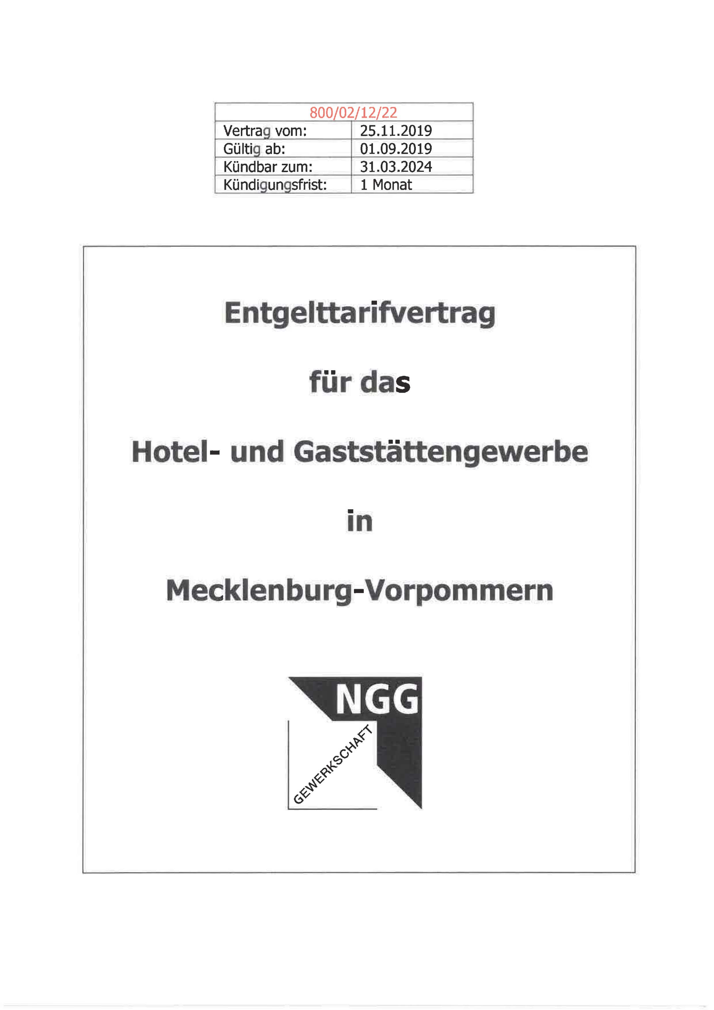DEHOGA Shop Entgelttarifvertrag MecklenburgVorpommern PDF online