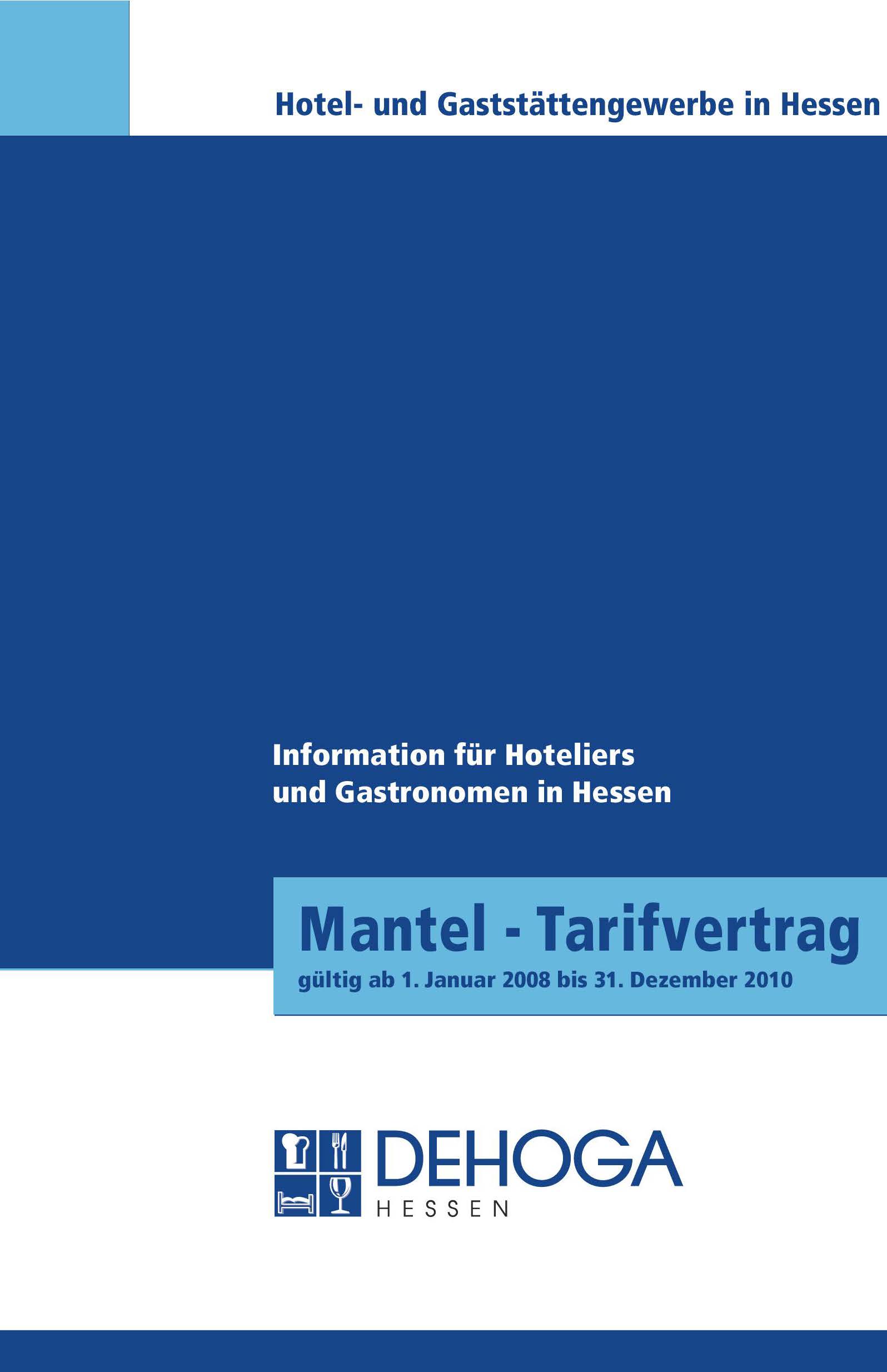 DEHOGA Shop | Manteltarifvertrag für das Gastgewerbe in Hessen PDF ...