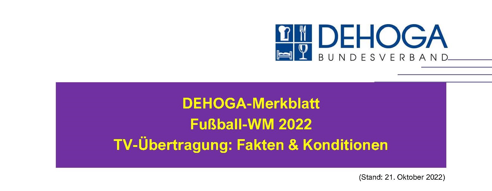 DEHOGA Shop DEHOGA-Merkblatt Fußball-WM 2022 PDF online kaufen